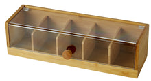 Load image into Gallery viewer, Leaf &amp; Bean: Bamboo Tea Box with Transparent Lid