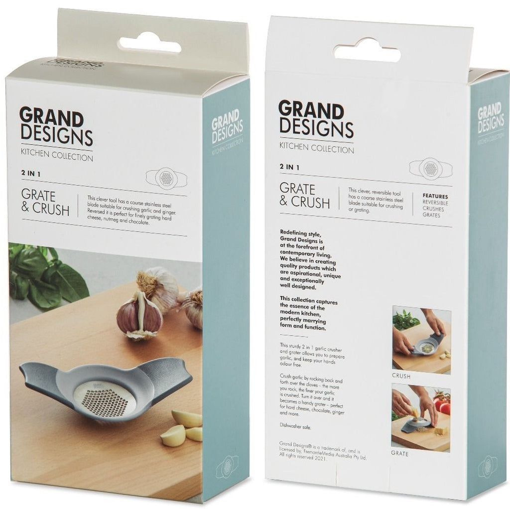 Grand Designs: Grate & Crush - 2 in 1 Garlic Crusher
