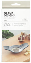 Load image into Gallery viewer, Grand Designs: Grate &amp; Crush - 2 in 1 Garlic Crusher