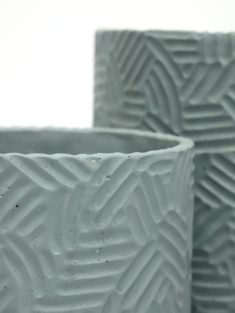 Groove Planter - Dusty Blue (27x23cm)