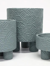 Load image into Gallery viewer, Groove Planter - Dusty Blue (27x23cm)