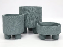 Load image into Gallery viewer, Groove Planter - Dusty Blue (27x23cm)