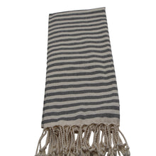 Load image into Gallery viewer, Fraser Country Turkish Beach Towel - Akasya Black (350GSM, 100 x 180cm)