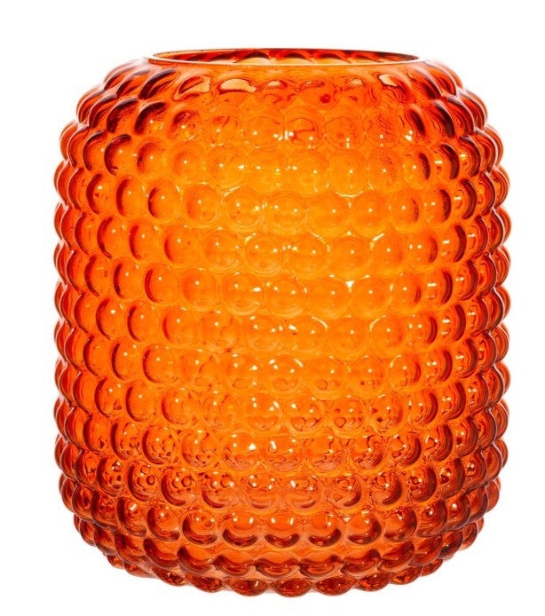 Sass & Belle: Glass Bobble Vase - Amber (16x20cm)