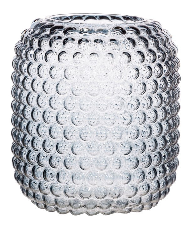 Sass & Belle: Glass Bobble Vase - Grey (16x20cm)