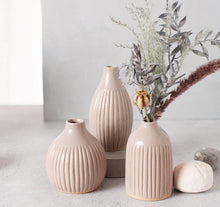 Load image into Gallery viewer, Sass &amp; Belle: Grooved Bud Vases - Grey (Set of 3)