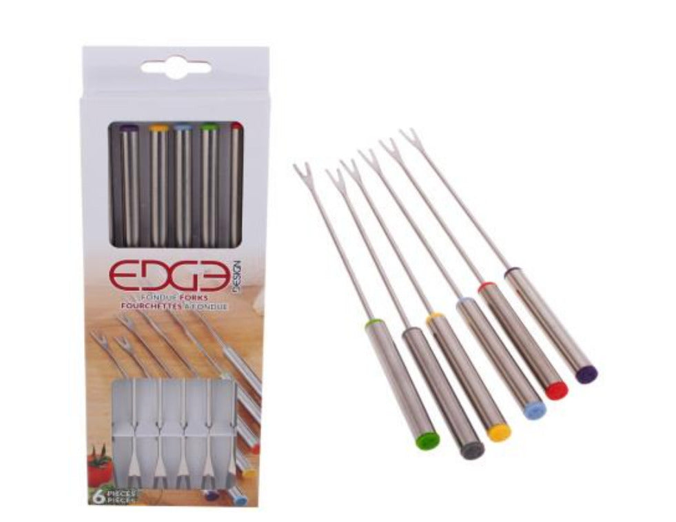 Edge Design: Fondue Forks with Stinless Steel Handle - Set of 6