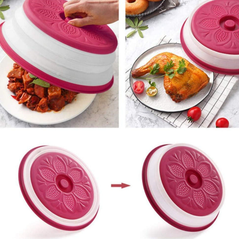 STORFEX Collapsible Microwave Cover and Fruit & Vege Strainer - Red