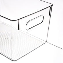 Load image into Gallery viewer, STORFEX Stackable Transparent Storage Organizer with Bamboo Lids Set of 3