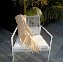 Load image into Gallery viewer, Fraser Country Turkish Beach Towel - Hasir Mustard (350GSM, 100 x 180cm)