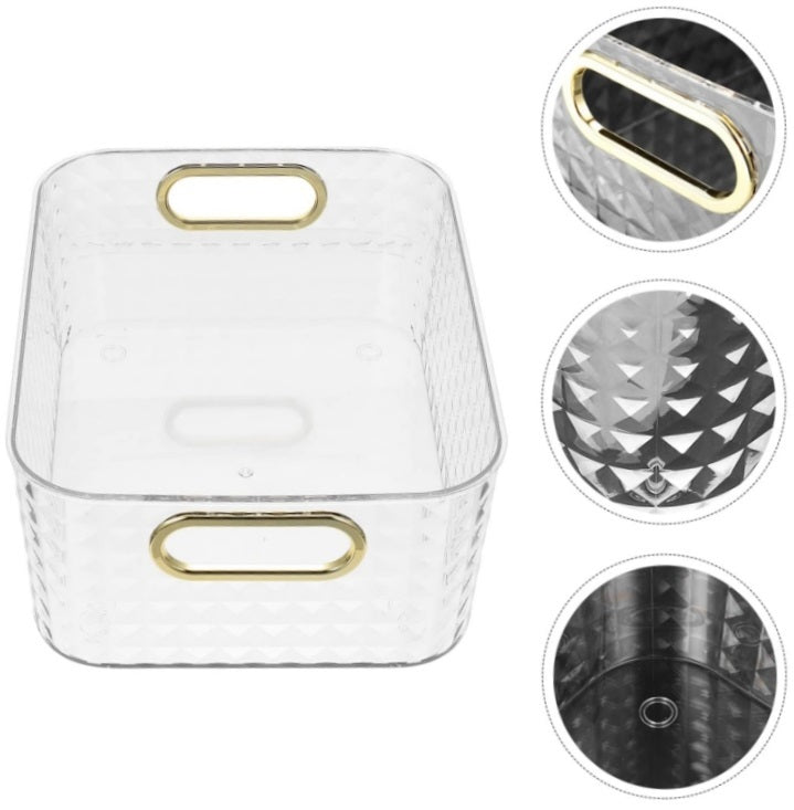 STORFEX Diamond Pattern Durable Storage Boxes - 2 Pack