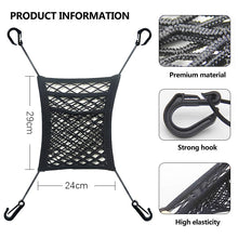 Load image into Gallery viewer, STORFEX Stretchable Car Net Barrier with Storage Mesh Pocket (2 Pack)