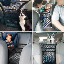 Load image into Gallery viewer, STORFEX Stretchable Car Net Barrier with Storage Mesh Pocket (2 Pack)
