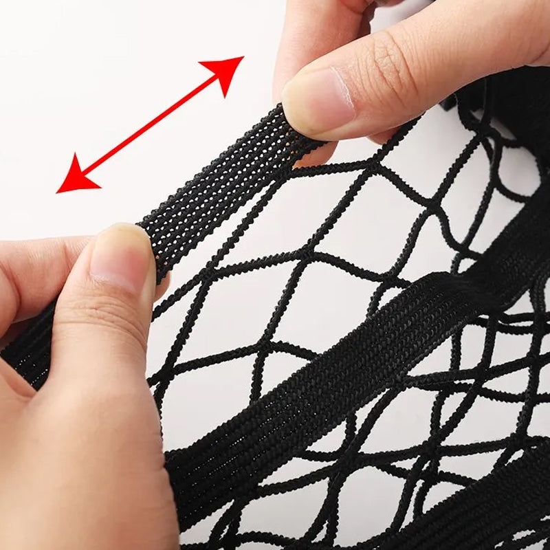 STORFEX Stretchable Car Net Barrier with Storage Mesh Pocket (2 Pack)