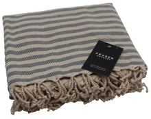 Load image into Gallery viewer, Fraser Country Turkish Beach Towel - Akasya Grey (350GSM, 100 x 180cm)