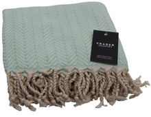 Load image into Gallery viewer, Fraser Country Turkish Beach Towel - Damla Mint (450GSM, 100 x 180cm)
