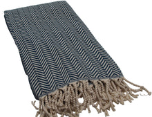 Load image into Gallery viewer, Fraser Country Turkish Beach Towel - Damla Teal (450GSM, 100 x 180cm)