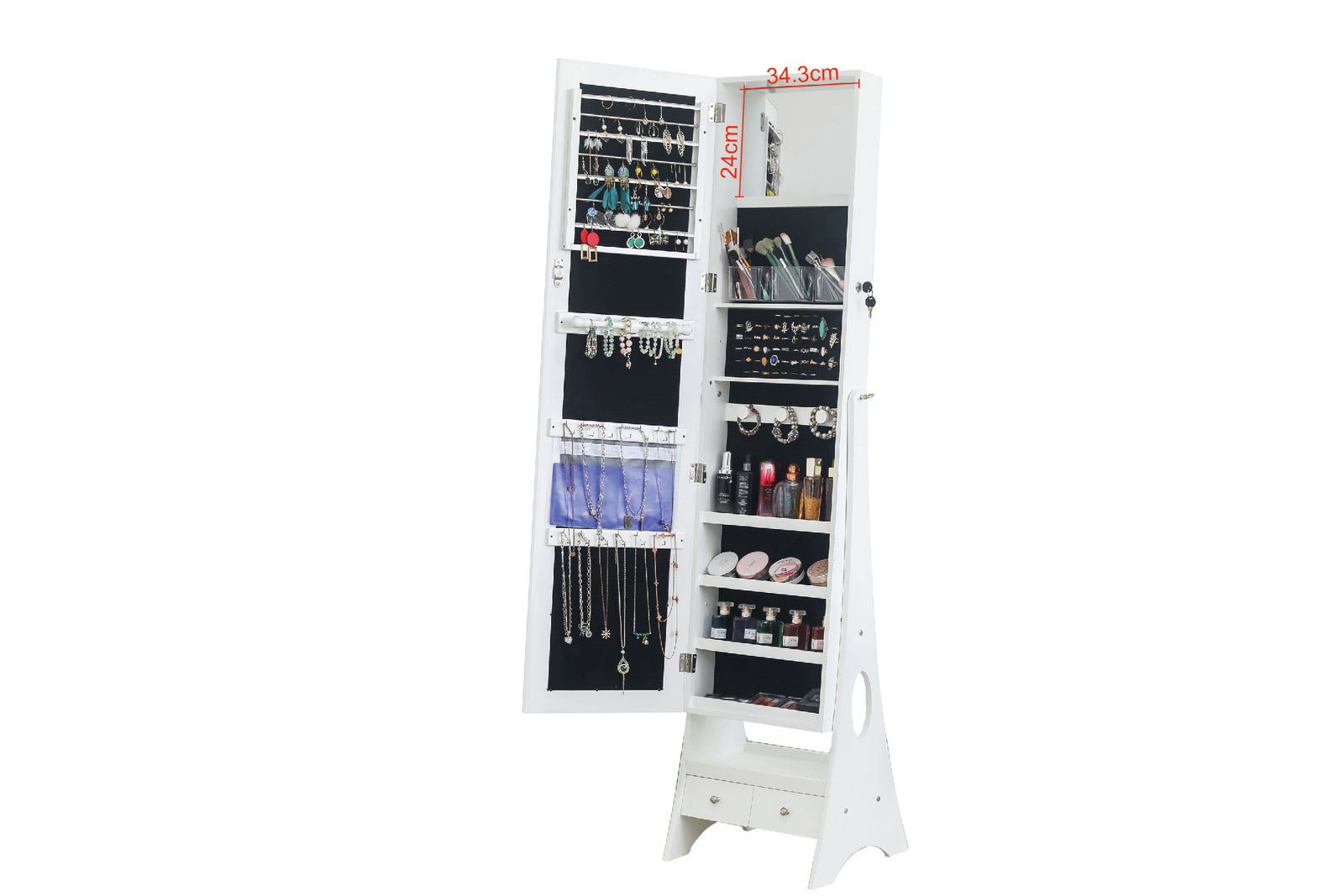 Free Standing Jewelry Armoire