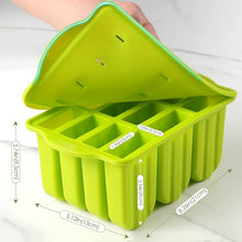 Load image into Gallery viewer, BPA-Free Silicone Popsicle Molds 12-Piece Set - Green