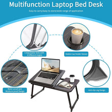 Load image into Gallery viewer, COMFEYA Adjustable Lap Desk with Cup Holder - Black