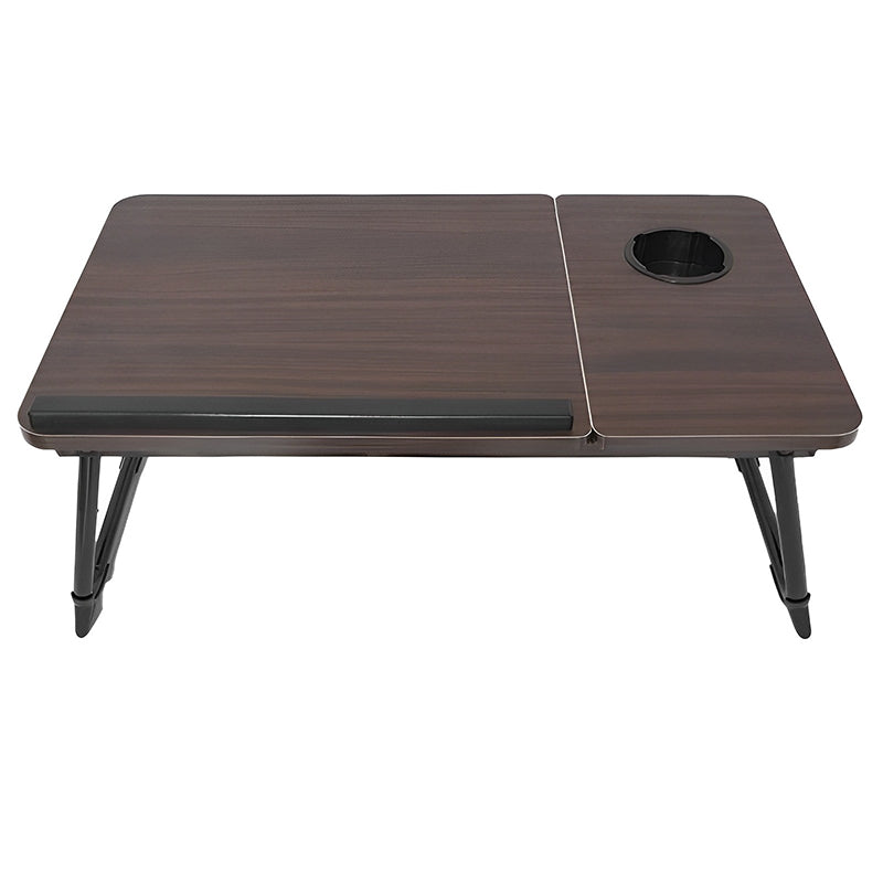 COMFEYA Adjustable Lap Desk with Cup Holder - Brown