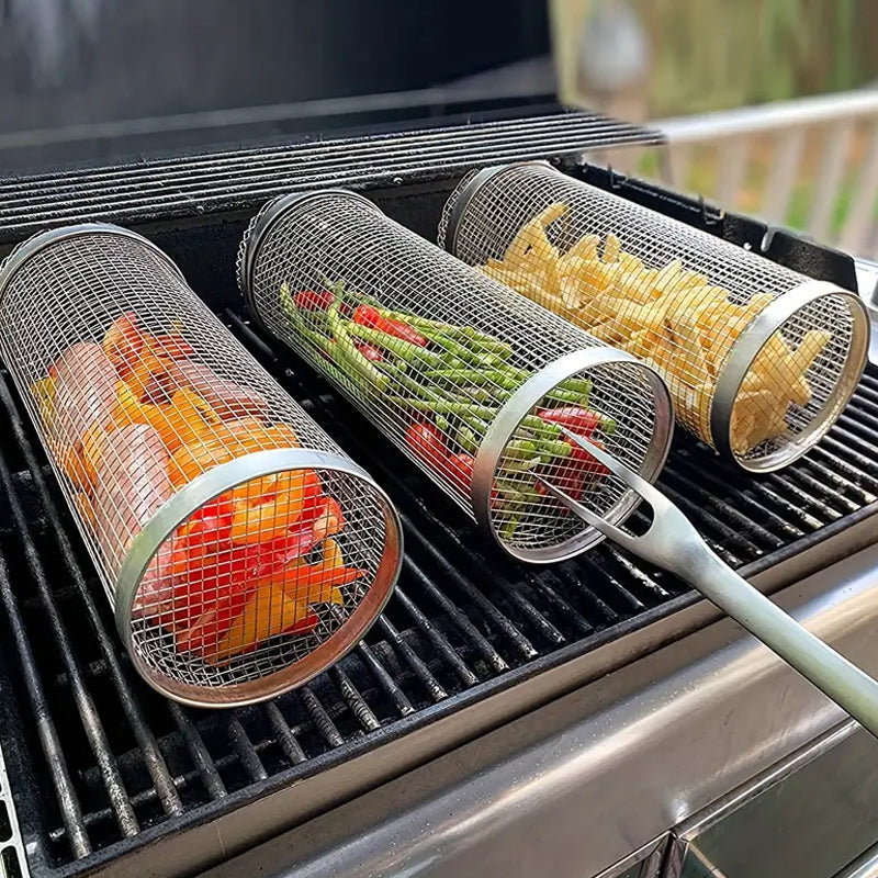 Stainless Steel Portable Barbecue Grill Basket