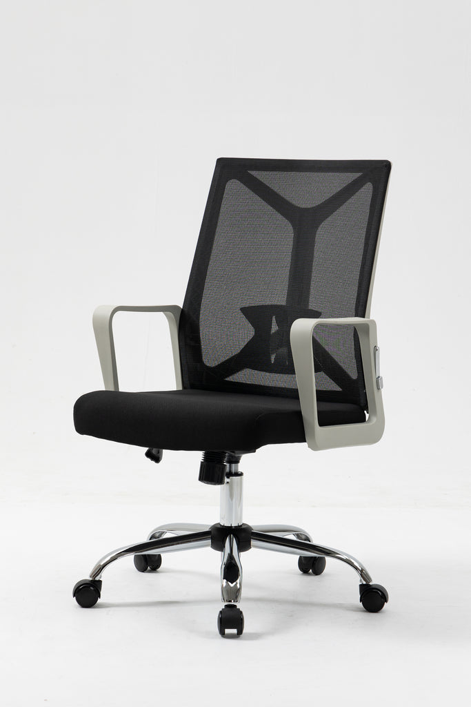Ergolux Galway Office Chair (Light Grey )- Black