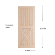 Load image into Gallery viewer, Fraser Country X Shape Wood Barn Door with Installation Hardware Kit