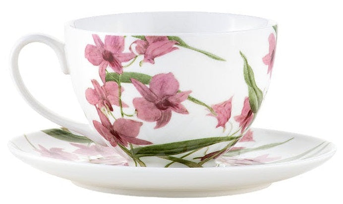 Maxwell & Williams: Royal Botanic Gardens Australian Orchids Cup & Saucer - Pink (240ml)