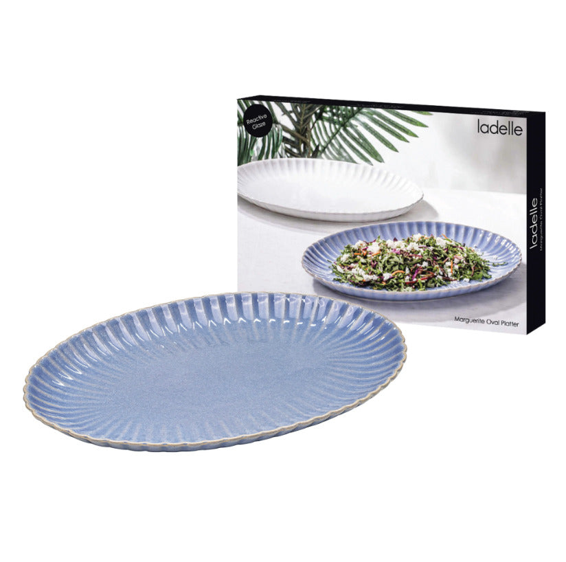 Ladelle: Marguerite Powder Blue Oval Platter
