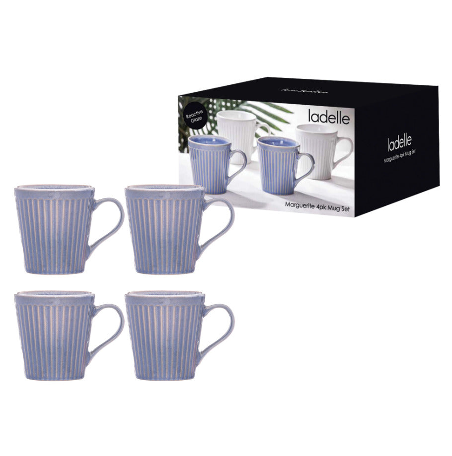 Ladelle: Marguerite Powder Blue Mug Set (Set of 4)