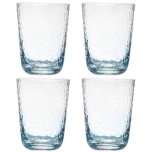 Load image into Gallery viewer, Ladelle: Dimpled Sky Blue Glass Tumbler (Set of 4)