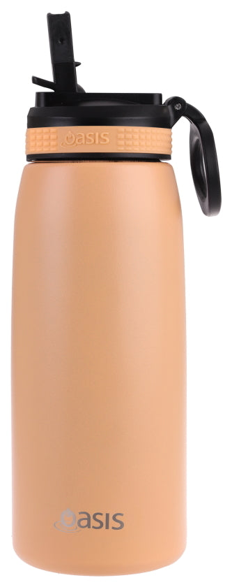 Oasis: Stainless Steel Insulated Sports Bottle W/Straw - Rockmellon (780ml) - D.Line