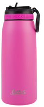 Load image into Gallery viewer, Oasis: Stainless Steel Insulated Sports Bottle W/Sipper Straw - Neon Pink (780ml) - D.Line