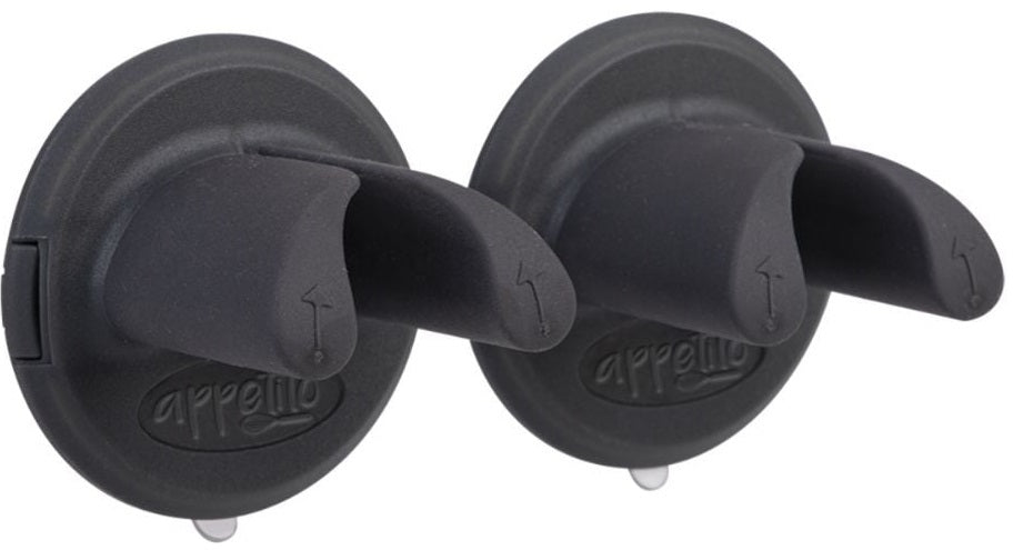 Appetito: Suction Towel Holders - Charcoal (Set of 2)