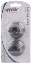 Load image into Gallery viewer, Appetito: Suction Towel Holders - Charcoal (Set of 2)