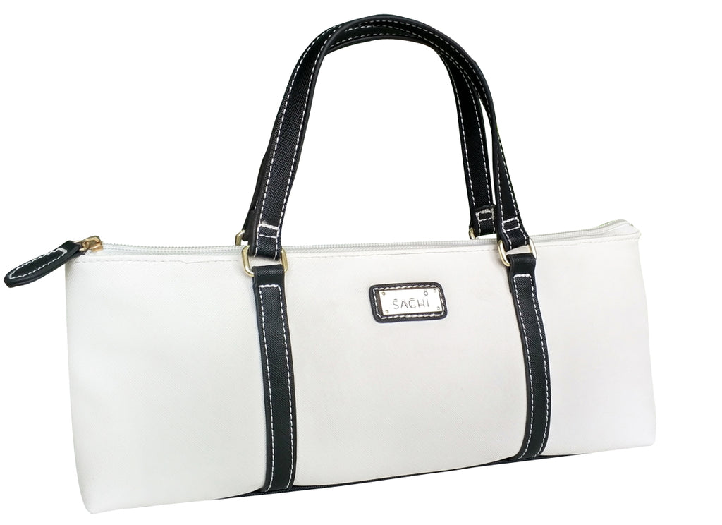 Sachi: Insulated Wine Purse - Black & White - D.Line