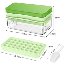 Load image into Gallery viewer, STORFEX 2-Tier Stackable Ice Cube Tray Set - Green