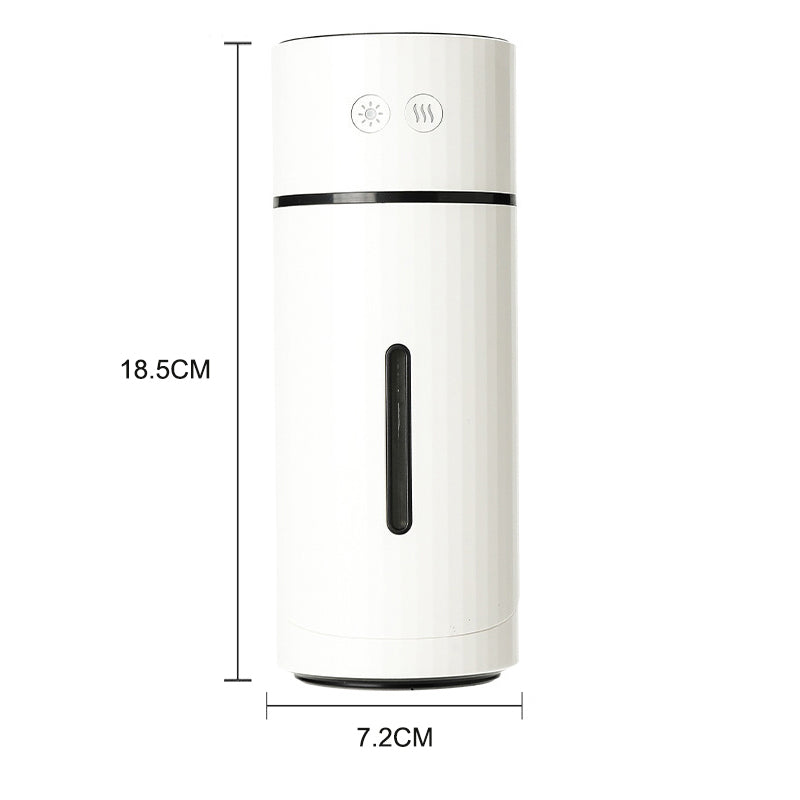Angle Adjustable Portable Mist Humidifier with Night Light - White