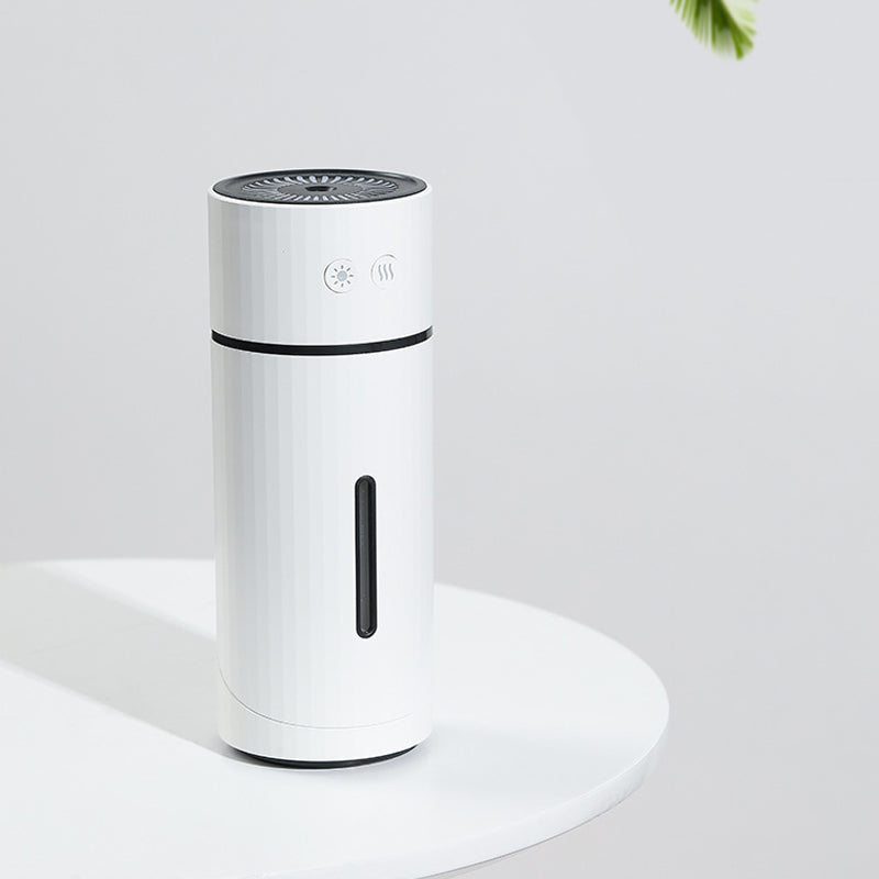 Angle Adjustable Portable Mist Humidifier with Night Light - White