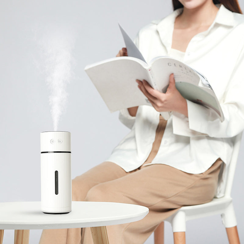 Angle Adjustable Portable Mist Humidifier with Night Light - White
