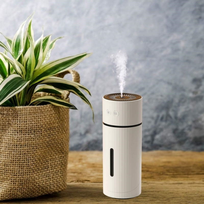 Angle Adjustable Portable Mist Humidifier with Night Light - White