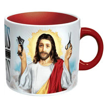 Load image into Gallery viewer, The Unemployed Philosophers Guild Jesus Shaves Heat-Changing Novelty Mug