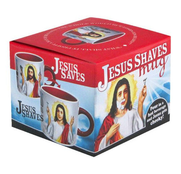 The Unemployed Philosophers Guild Jesus Shaves Heat-Changing Novelty Mug