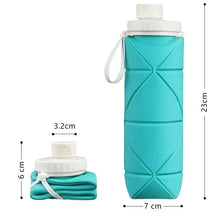 Load image into Gallery viewer, Hyperanger Collapsible Water Bottle - Blue (600ml)