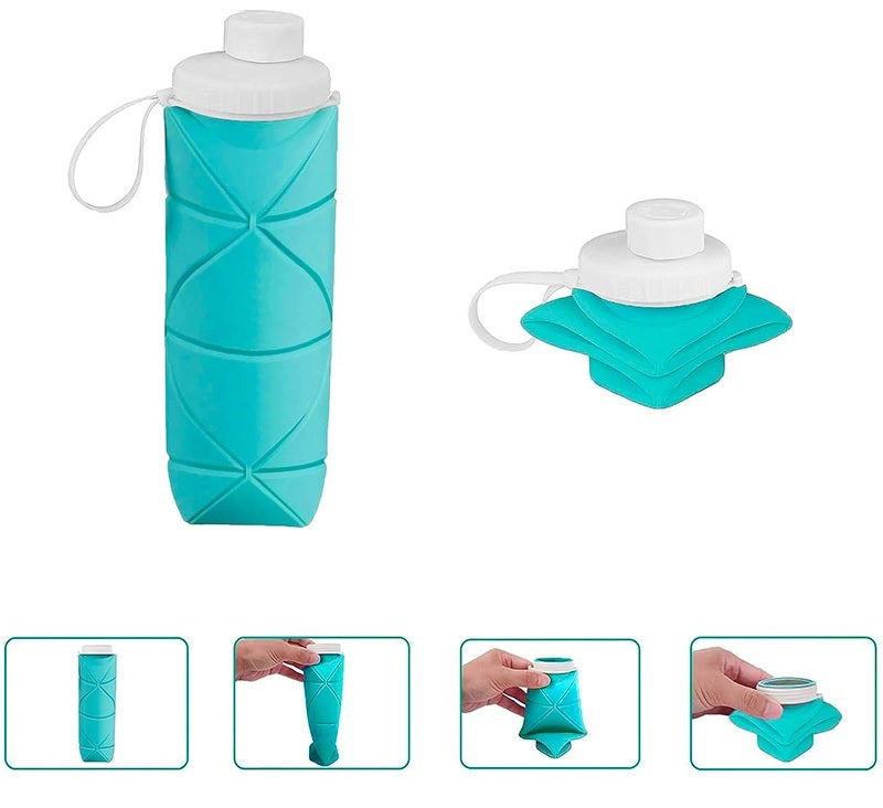 Hyperanger Collapsible Water Bottle - Blue (600ml)