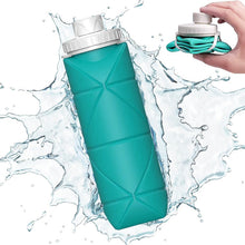 Load image into Gallery viewer, Hyperanger Collapsible Water Bottle - Blue (600ml)