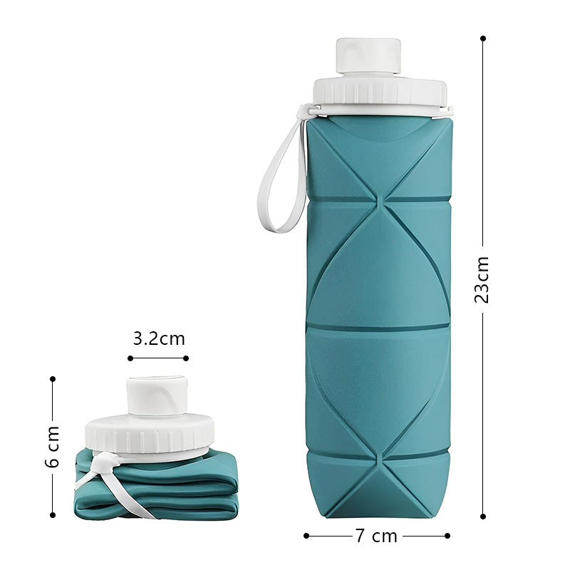 Hyperanger Collapsible Water Bottle - Green (600ml)