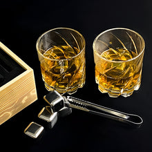 Load image into Gallery viewer, Whiskey Stones Set With Crystal Glasses