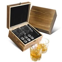 Load image into Gallery viewer, Whiskey Stones Set With Crystal Glasses